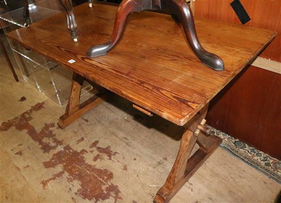 Pitch pine refectory table